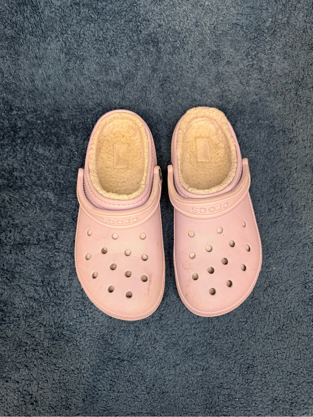 Crocs Purple Fuzzy Lined Clog